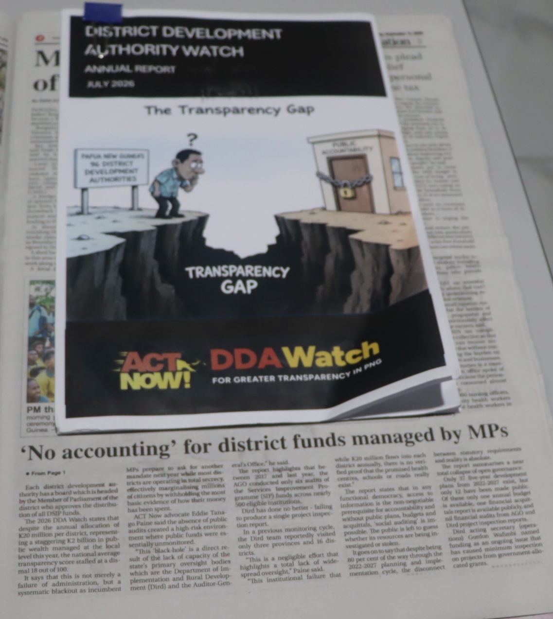 No accounting of district funds by MPs